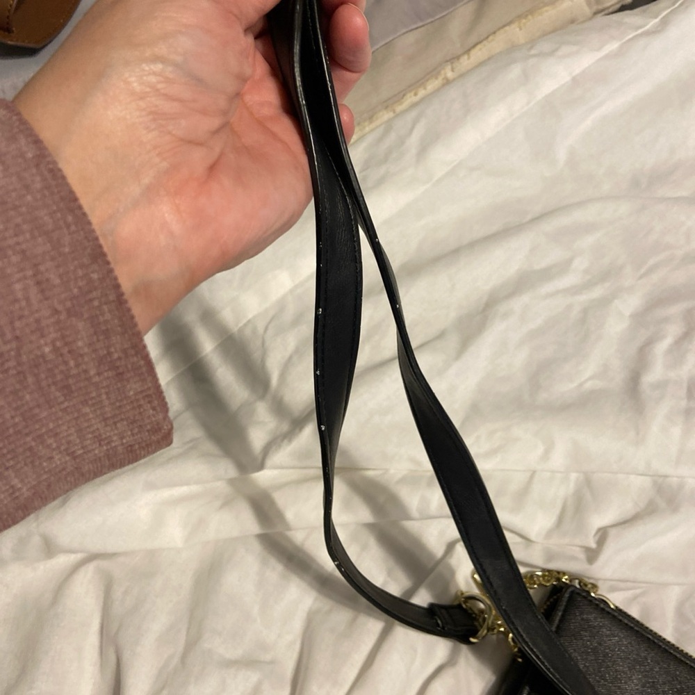 Steve Madden Black Crossbody with Gold Chain Accent - Picture 6 of 14